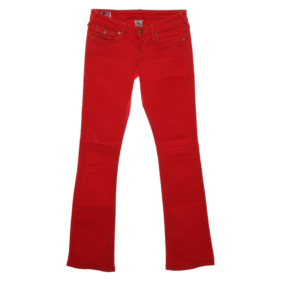 True Religion Jeans in Cotone in Rosso