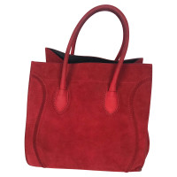 Céline Phantom Luggage aus Wildleder in Rot