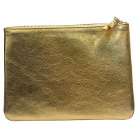 Comme Des Garçons Clutch Bag Leather in Gold