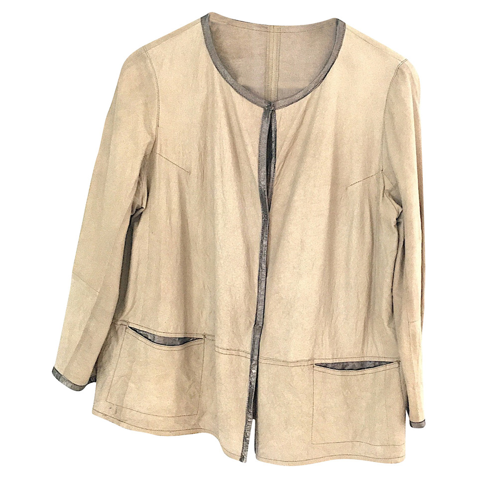 Sylvie Schimmel Giacca/Cappotto in Pelle in Crema