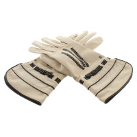 Other Designer Cream-colored leather gloves