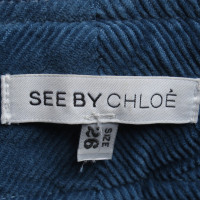 See By Chloé pantaloni di velluto in blu