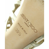 Jimmy Choo Sandalen aus Leder in Gold