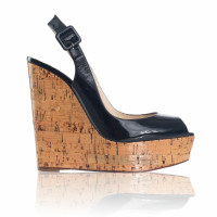 Christian Louboutin Wedges Leather in Black
