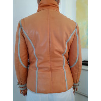 Mabrun Veste/Manteau en Cuir en Orange