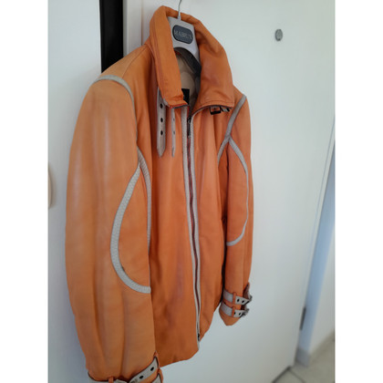 Mabrun Jacke/Mantel aus Leder in Orange