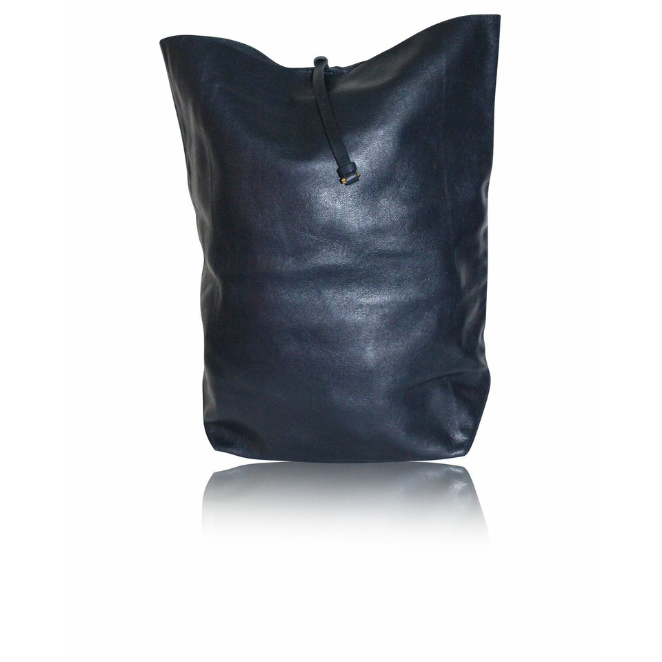 Jil Sander Clutch Bag Leather in Blue