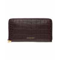 Alexander McQueen Clutch aus Leder in Braun