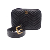 Gucci Marmont Bag Leer in Zwart