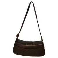 Christian Dior Brown fabric and leather handbag