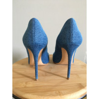 Casadei Pumps/Peeptoes Jeans fabric in Turquoise