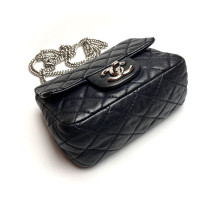 Chanel Classic Flap Bag Mini Rectangle Leer in Zwart