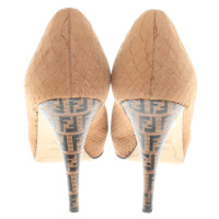 Fendi pumps with reptile embossing