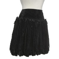 Alaïa Leather skirt in black