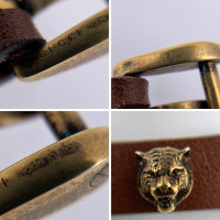 Gucci Armreif/Armband aus Leder in Braun