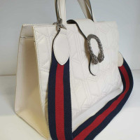 Gucci Dionysus Tote Bag in Pelle in Bianco