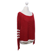 360 Sweater Maglione in rosso / crema