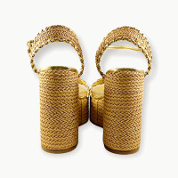 Casadei Sandalen aus Leder in Gold
