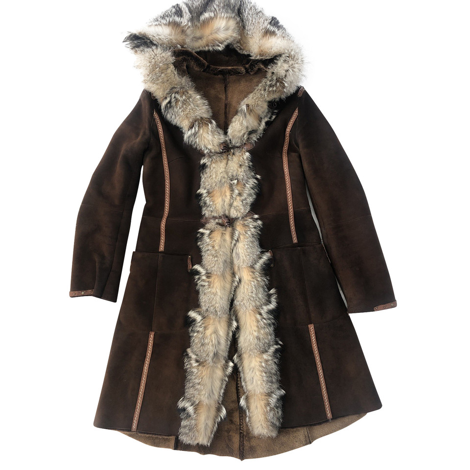 Rizal Jacket/Coat Fur in Brown