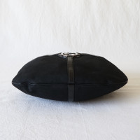 Gucci Reins Hobo Bag aus Canvas in Schwarz