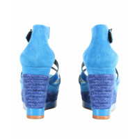 Hermès Sleehakken Lakleer in Blauw