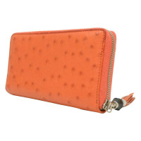 Gucci Täschchen/Portemonnaie aus Leder in Orange