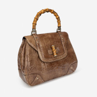 Gucci Bamboo Daily Top Handle Bag aus Leder in Braun