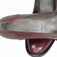 Jil Sander Pumps/Peeptoes Leather in Bordeaux