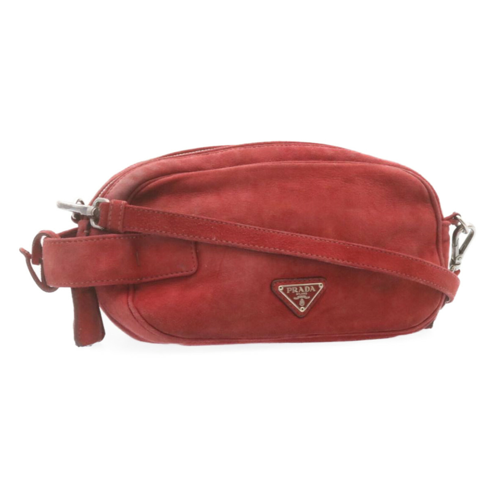 Prada Shoulder bag Suede in Red - Second Hand Prada Shoulder bag Suede in  Red buy used for 245€ (6329611)