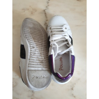 Pollini Sneakers aus Leder in Weiß