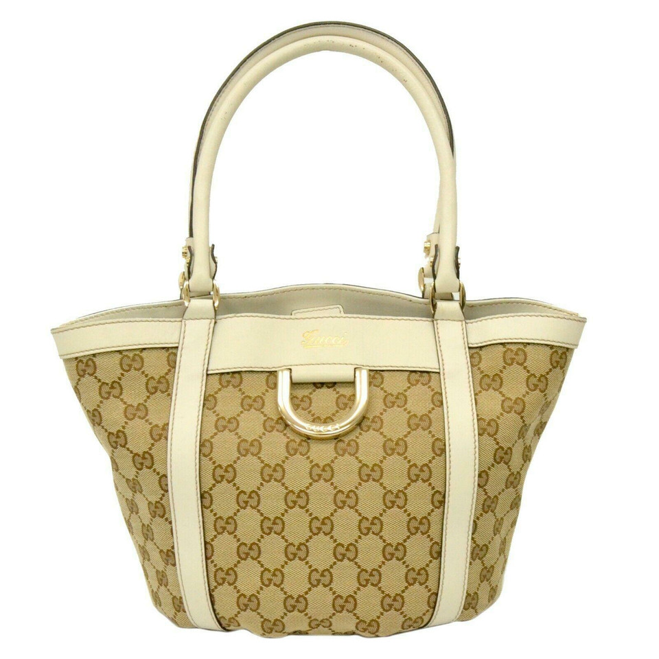 Gucci Umhängetasche aus Canvas in Beige