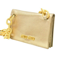 Miu Miu Bag/Purse Leather in Gold