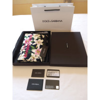 Dolce & Gabbana Clutch aus Baumwolle in Schwarz