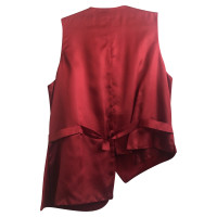 Moschino Cheap And Chic Gilet en Soie en Rouge