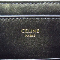 Céline Clutch Bag Leather in Silvery