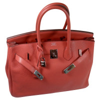 Hermès Birkin Bag 35 Leer in Rood