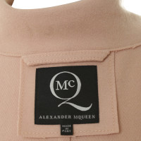 Alexander McQueen Puderfarbener korte jas 