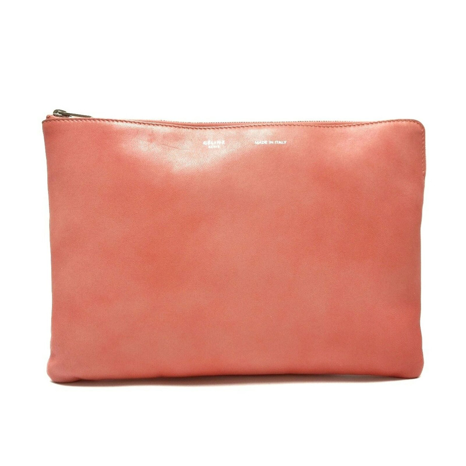 Céline Clutch Bag Leather in Pink