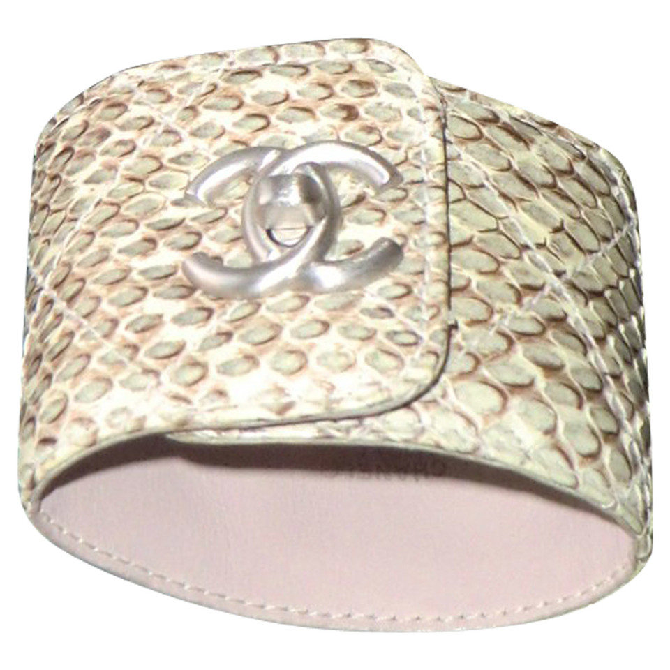 Chanel Armband Leer in Huidskleur