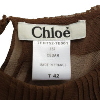 Chloé Zijden blouse in bruin