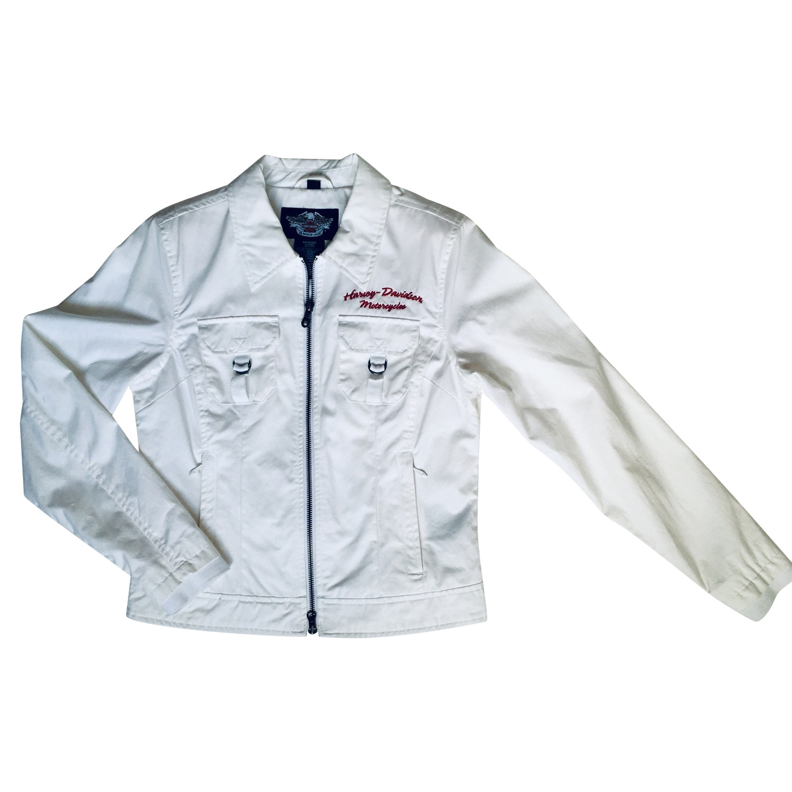 Harley Davidson Jacket/Coat Cotton in White - Second Hand Harley Davidson  Jacket/Coat Cotton in White gebraucht kaufen für 69€ (4131628)