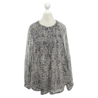 Isabel Marant For H&M camicetta di seta in crema / grigio