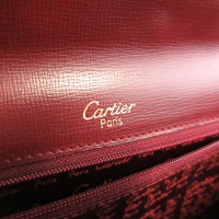 Cartier Handtasche aus Leder in Bordeaux