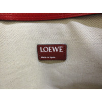 Loewe Clutch aus Leder in Rot
