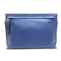 Loewe Clutch aus Leder in Blau