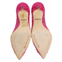 Dolce & Gabbana Pumps/Peeptoes aus Viskose in Rosa / Pink