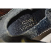 Gianni Versace Stiefeletten aus Leder in Blau