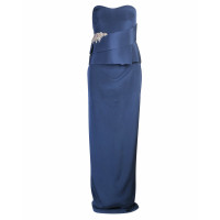 Marchesa Kleid aus Seide in Blau