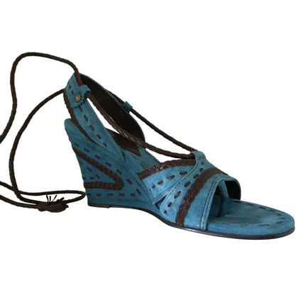 Ash Sandals Leather in Turquoise