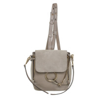 Chloé Faye Backpack Small en Cuir en Taupe